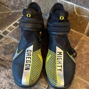 Nike High Top Baseball Spikes — Oregon Ducks Black/Yellow — Size 12